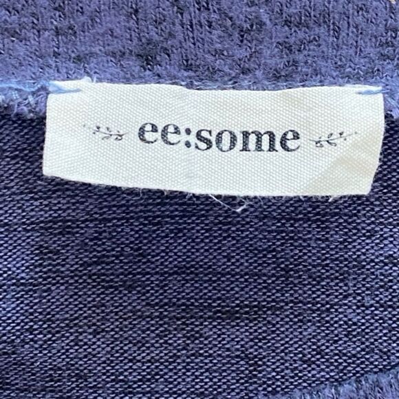 ee:some Blue Cutout Open Sleeve Lightweight Knit Sweater Top Women’s 1X - Picture 3 of 3